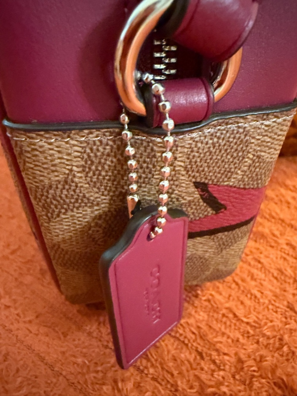 Coach Floral Pink and Tan Crossbody Bag - Picture 15 of 15